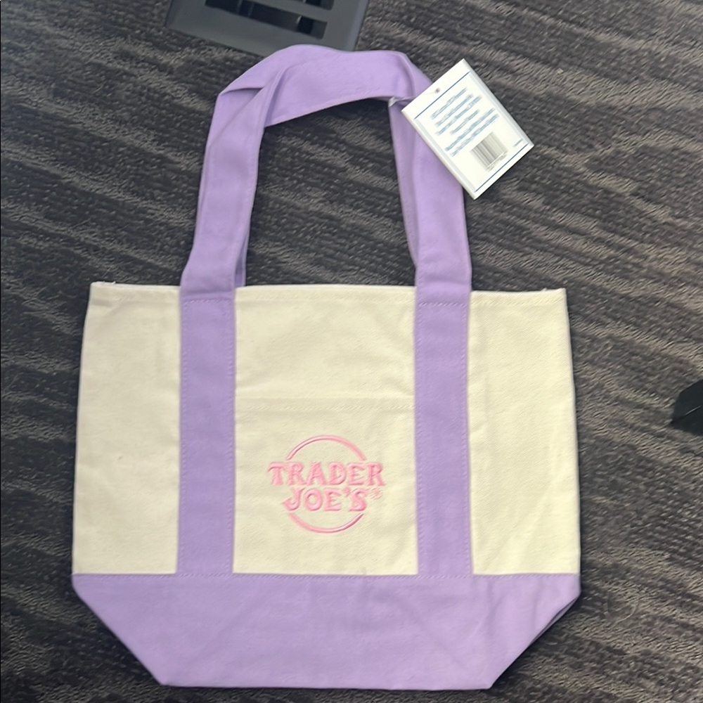 Purple Trader Joe’s Mini Csnvas Tote Bag